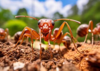 Ant Colony Rebuilds After Fire